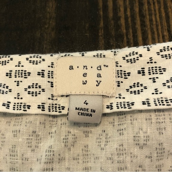 A New Day Jumper Dress Geometric Pattern Belted Pockets Square Neck Women’s 4 - Picture 4 of 10